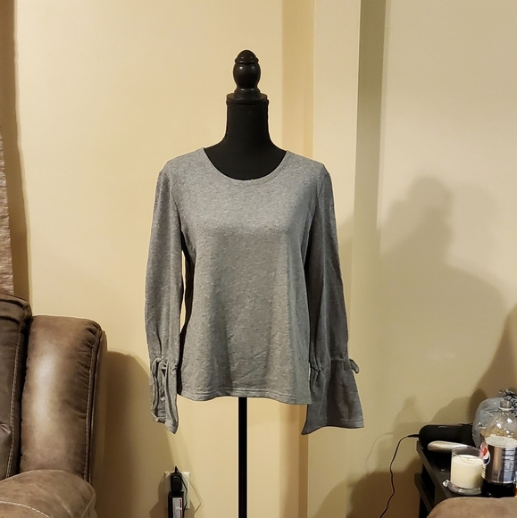 Grey & Gray Sweatshirt with Belled Sleeves - Picture 4 of 5
